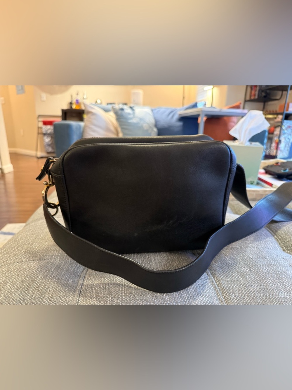 Ferragamo Black Leather Crossbody Bag